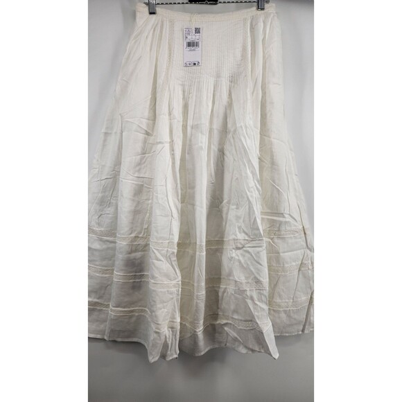 Mango Dresses & Skirts - Mango MNG Womens Size 6 White Lace 100% Cotton Skirt NWT